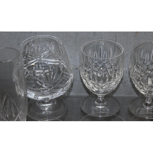 1804 - Qty cut glass and crystal, mostly Appin patterned Edinburgh Crystal to incl whisky tumbles, sherry g... 