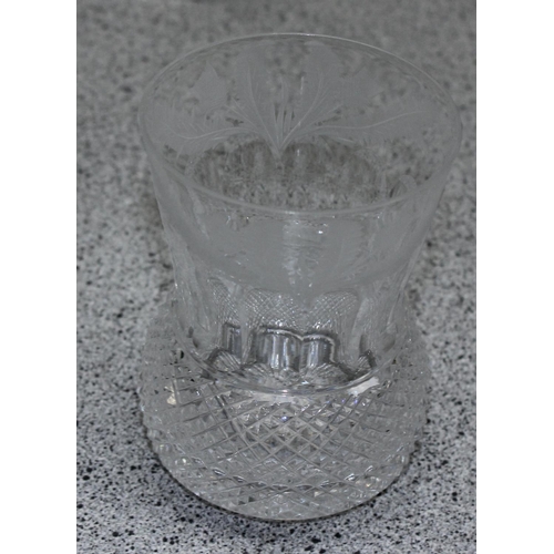 1804 - Qty cut glass and crystal, mostly Appin patterned Edinburgh Crystal to incl whisky tumbles, sherry g... 