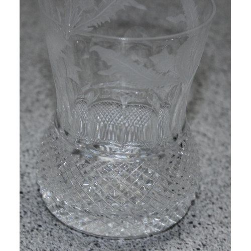 1804 - Qty cut glass and crystal, mostly Appin patterned Edinburgh Crystal to incl whisky tumbles, sherry g... 