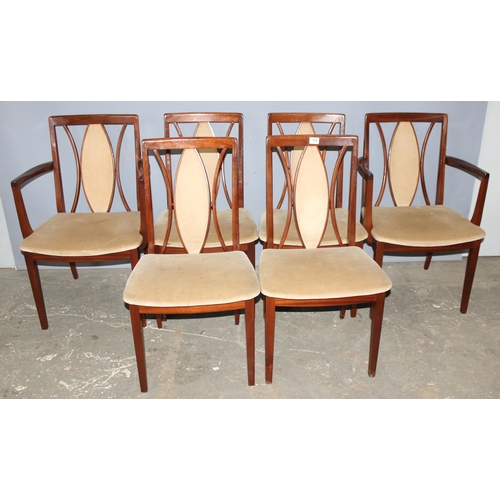 59 - A set of 6 retro G-Plan dining chairs, 2 carvers