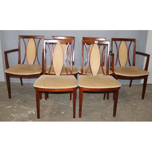 59 - A set of 6 retro G-Plan dining chairs, 2 carvers