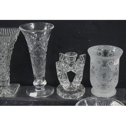 1787 - Qty of assorted cut glass and other jugs, bowls etc