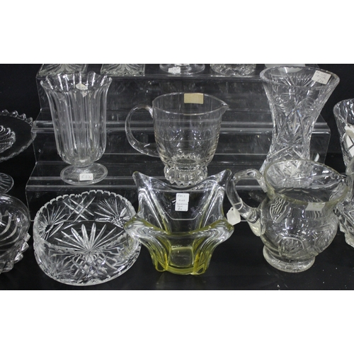 1787 - Qty of assorted cut glass and other jugs, bowls etc