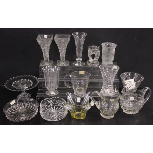 1787 - Qty of assorted cut glass and other jugs, bowls etc