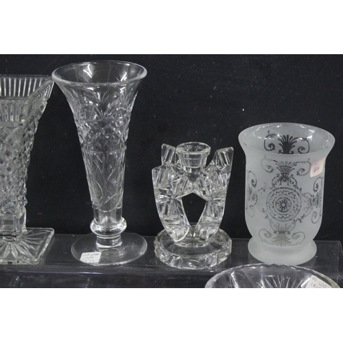 1787 - Qty of assorted cut glass and other jugs, bowls etc