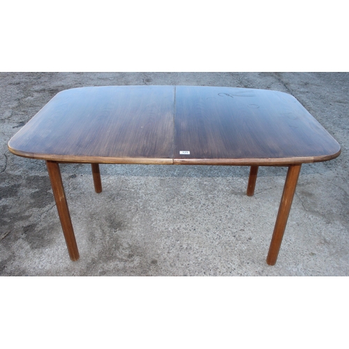 125 - Retro G-Plan extending dining table, approx 189cm/143cm wide x 99cm deep x 74cm tall