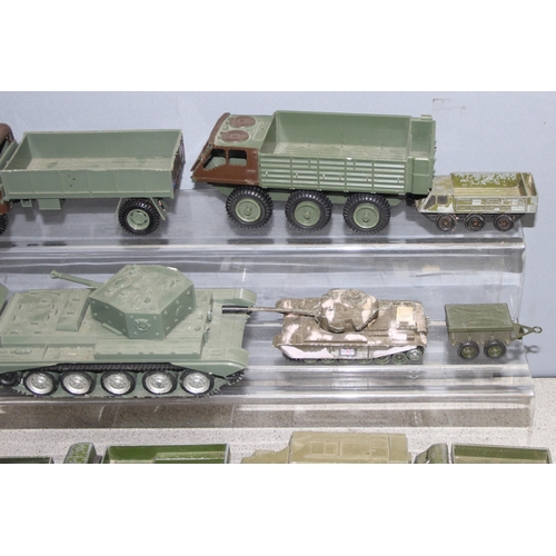 1508 - Qty of play-worn military toy vehicles to incl Dinky, Corgi etc