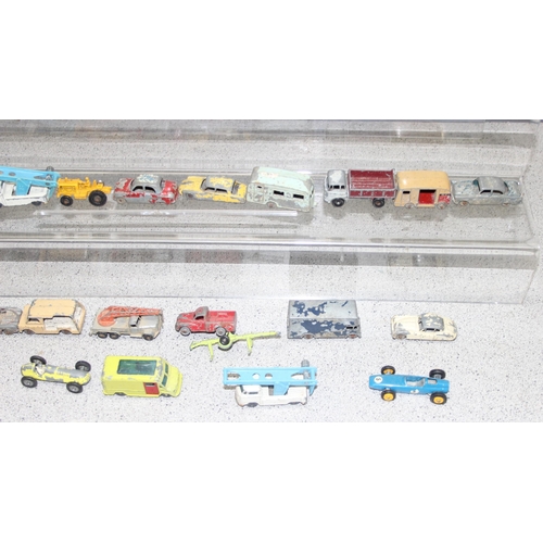 1510 - Qty of play-worn die-cast toy vehicles to incl Lesney, Matchbox, Dinky, Corgi, and some farmyard ani... 