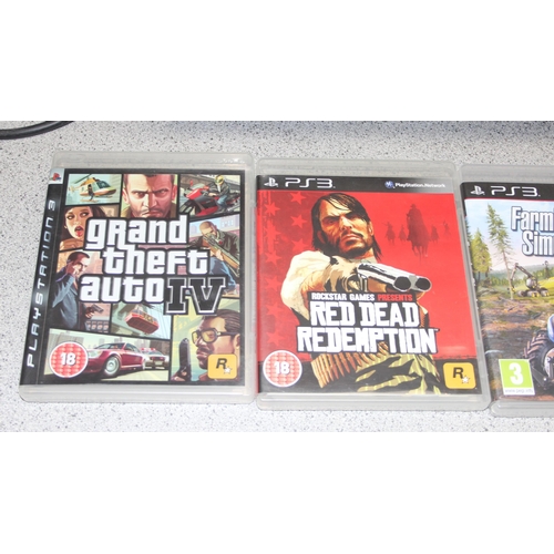 1522 - Sony PlayStation 3 with 3 games incl Grand Theft Auto IV