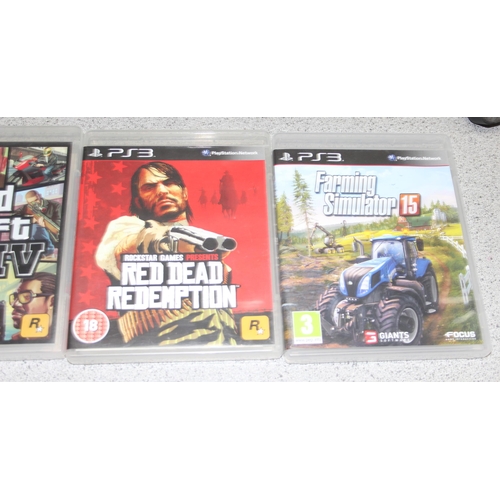 1522 - Sony PlayStation 3 with 3 games incl Grand Theft Auto IV