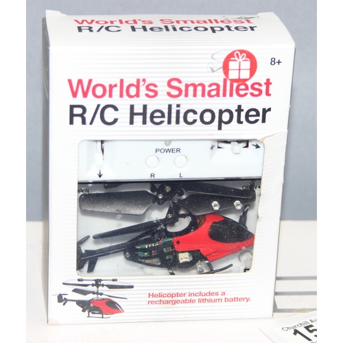 1524 - Large 9101 radio controlled helicopter by Double Horse and one other (small)