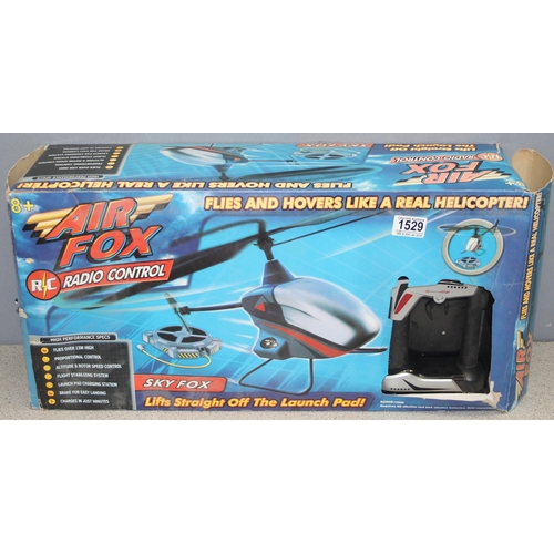 1529 - Remote controlled Sky Fox helicopter by Air Fox, in box