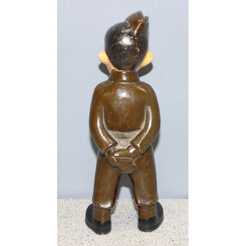 1616 - An unusual pottery figure of a WW2 period soldier, likely by Bovey Tracey Pottery, with painted deta... 