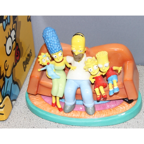 1625 - 2005 Coalport Character figurine of The Simpsons Family on the sofa with certificate of authenticity... 