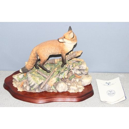 1632 - Border Fine Arts limited edition (464/1250) sculpture of a fox 'The Last Look', with certificate of ... 