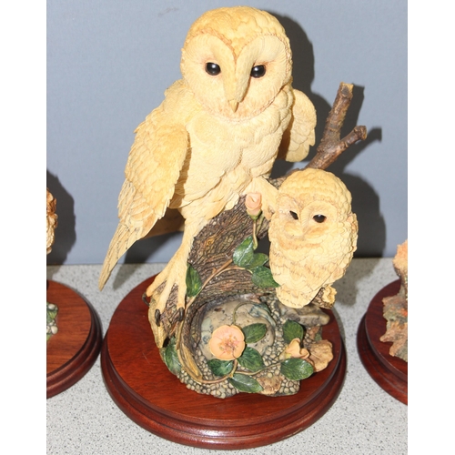 1639 - 2 x Border Fine Arts sculptures of owls to incl limited edition (35/1250) 'Barn Owl and Chick', 'A W... 