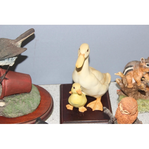 1643 - 9 x mixed animal sculptures to incl Goebels, Pendragon Crafts, Brooks & Bently etc, tallest approx 1... 