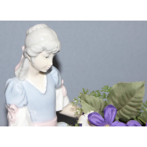 1645 - 3 Lladro/Nao ornaments of young girls, tallest approx 25cm