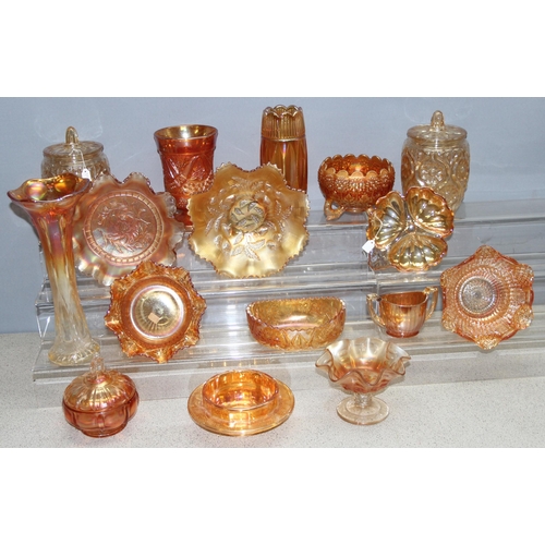 1711 - Qty of carnival glass items