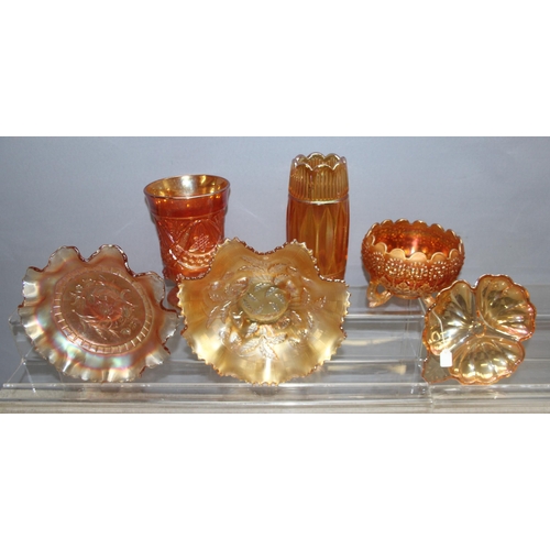 1711 - Qty of carnival glass items