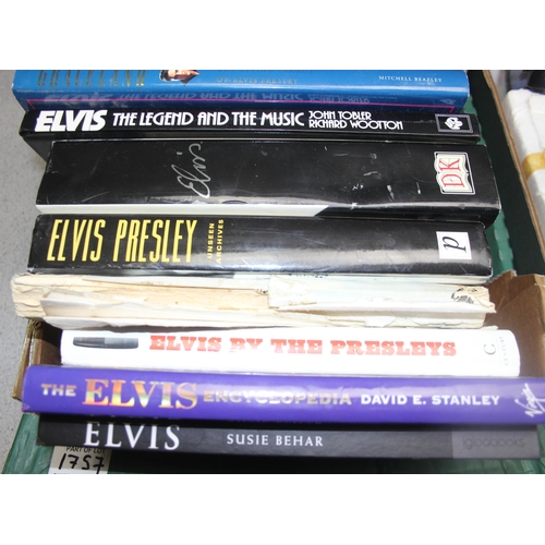 1757 - Large qty of collectable Elvis items, to incl books, figurines and soft toys etc