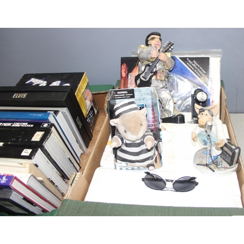 1757 - Large qty of collectable Elvis items, to incl books, figurines and soft toys etc