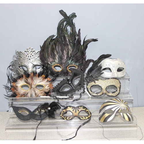 203 - Qty of assorted Masquerade ball masks etc