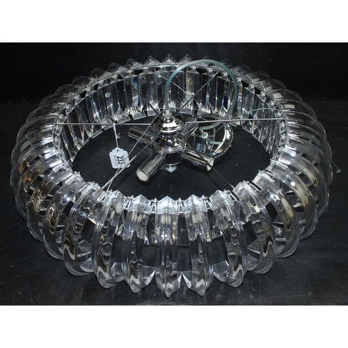 233 - A large decorative retro style light fitting, approx 62cm in diameter