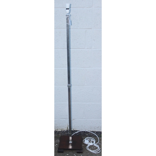 235 - An Art Deco style chrome standard lamp, approx 160cm tall