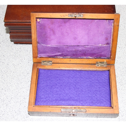 273 - 2 vintage wooden jewellery boxes, largest approx 24cm x 10cm x 17cm