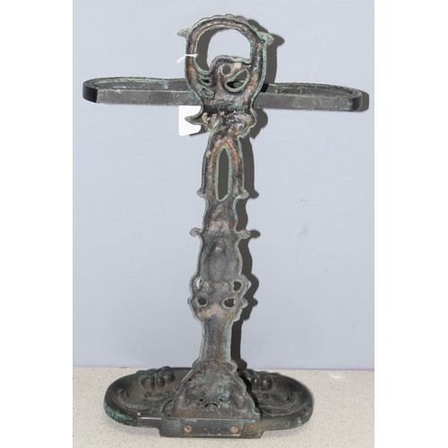 284 - A Victorian style cast iron stick or umbrella stand, approx 62cm tall