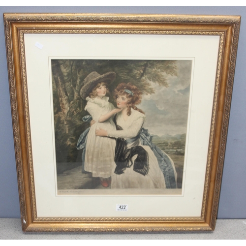 422 - After Joshua Reynolds (1723–1792), framed print of Rococo painting 'Miss Cocks and Her Niece' (1789)... 