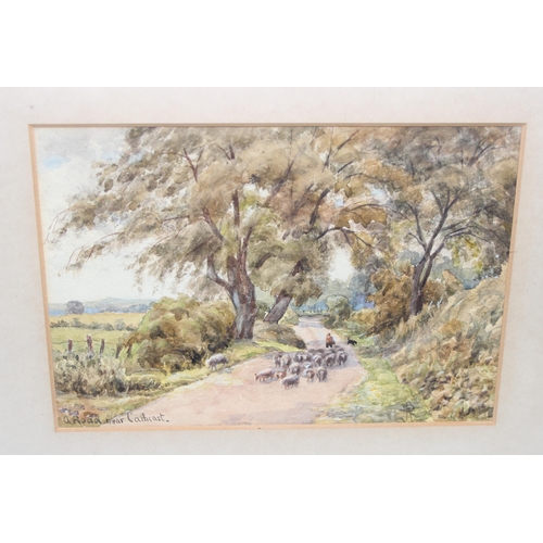 425 - Two antique Scottish watercolour landscapes in frames, one of Forth & Clyde Canal and the other of c... 