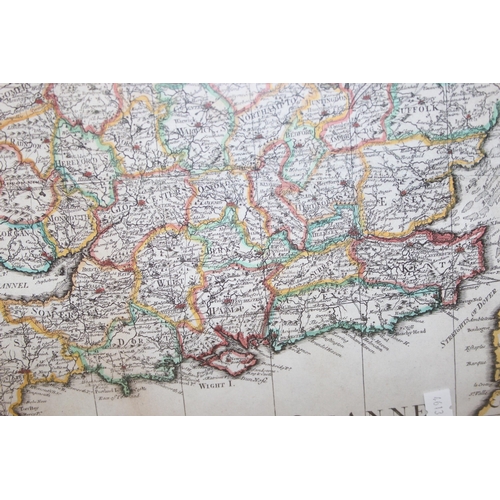 433 - Framed reproduction map of the UK and Ireland, approx 76 x 55cm