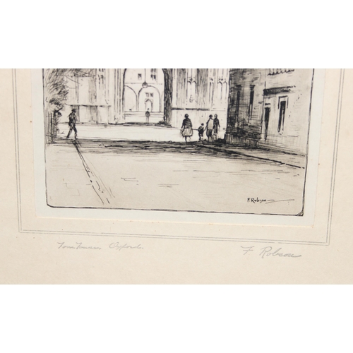 444 - 4 early 20c signed and titled mounted engravings by Featherstone Robson (1880 - 1936) depicting buil... 