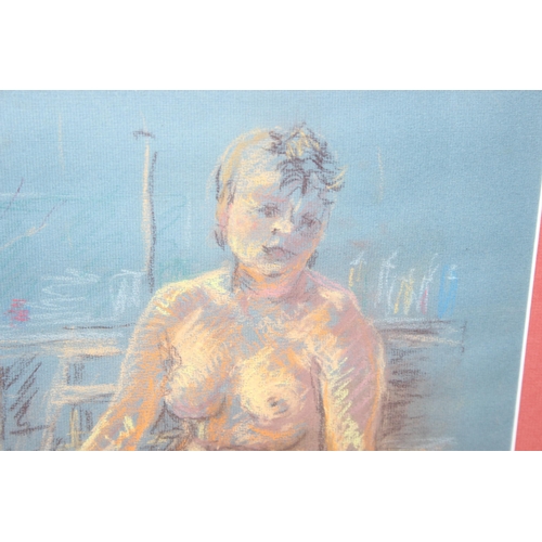 452 - 2 x 20th century pastel studies of nude females on paper, seemingly unsigned, each approx 64cm x 48c... 