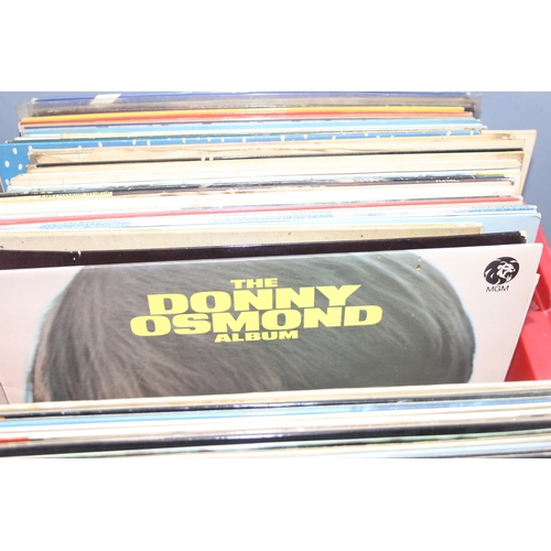 611 - Qty of vinyl record LPs to incl Spandau Ballet, Donny Osmond, The Carpenters, Frank Sinatra etc (2 b... 