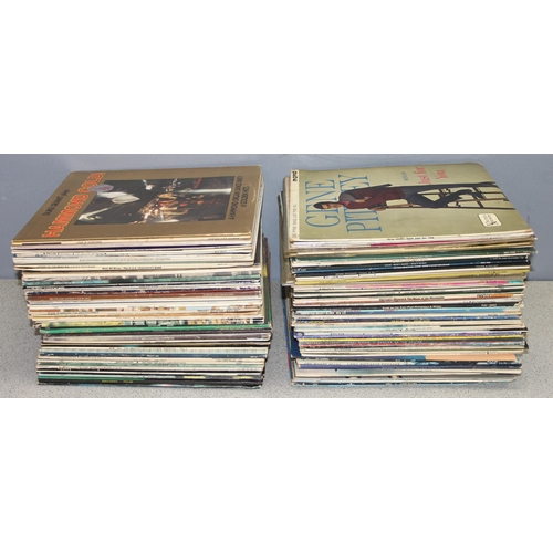 612 - Qty of vinyl record LPs to incl The Moody Blues, ELO, Abba, The Nolans etc and many compilations (2 ... 