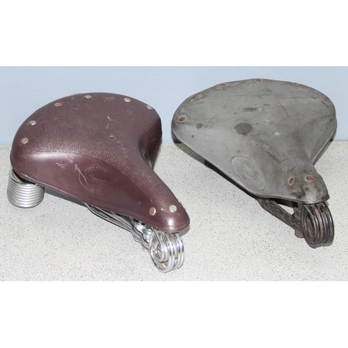 709 - Vintage Dunlop bicycle saddle and one other