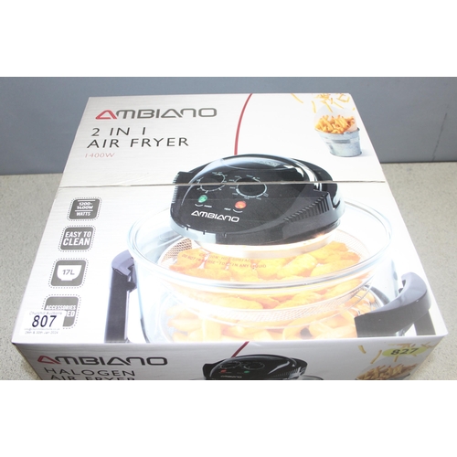 807 - Ambiano Halogen air fryer oven, new in box