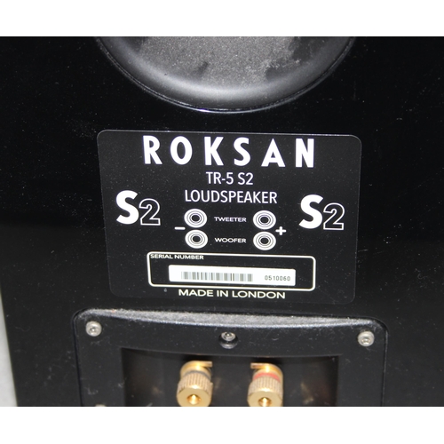 766 - Pair of Roksan TR-5 S2 loudspeakers in black