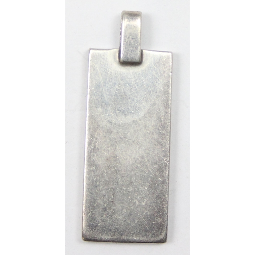 1160 - A vintage silver ingot pendant, London 1978, approx 15.81g gross