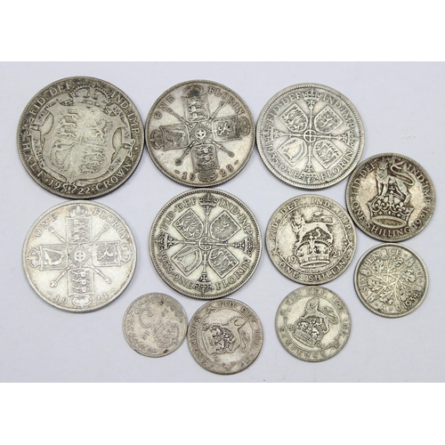 1216 - Qty of assorted mixed British silver coins, both full and half silver, approx 78.78g gross