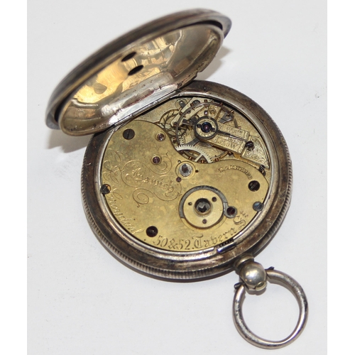 1315 - An antique silver case pocket watch by C.H. Croydon of Ipswich, case marked for London 1876 & a smal... 