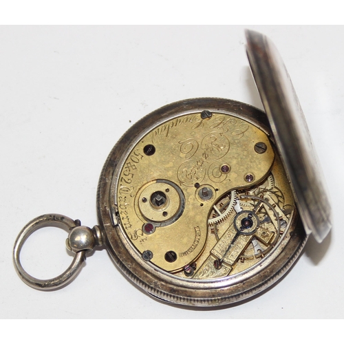 1315 - An antique silver case pocket watch by C.H. Croydon of Ipswich, case marked for London 1876 & a smal... 