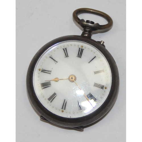 1315 - An antique silver case pocket watch by C.H. Croydon of Ipswich, case marked for London 1876 & a smal... 