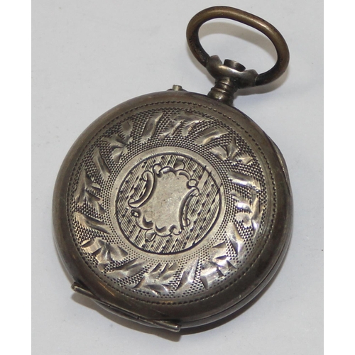 1315 - An antique silver case pocket watch by C.H. Croydon of Ipswich, case marked for London 1876 & a smal... 