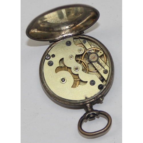 1315 - An antique silver case pocket watch by C.H. Croydon of Ipswich, case marked for London 1876 & a smal... 