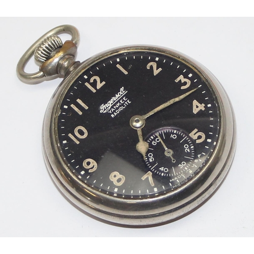 1316 - 4 assorted vintage pocket watches to inc Ingersoll Yankee Radiolite, Services Senior, W.H. Wightman ... 