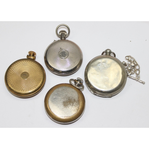 1316 - 4 assorted vintage pocket watches to inc Ingersoll Yankee Radiolite, Services Senior, W.H. Wightman ... 